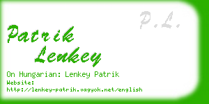 patrik lenkey business card